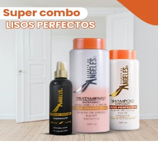 Combo Lisos Perfectos: Shampoo 500ml + Tratamiento 500ml + Obsequio