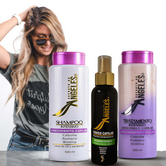 🧴 Super Combo De Crecimiento Shampoo + Tratamiento + Regalo