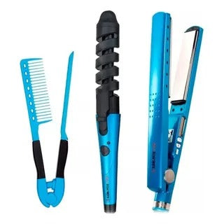 Combo Plancha + Rizadora + Regalo Sorpresa 🎁 Nano Titanium