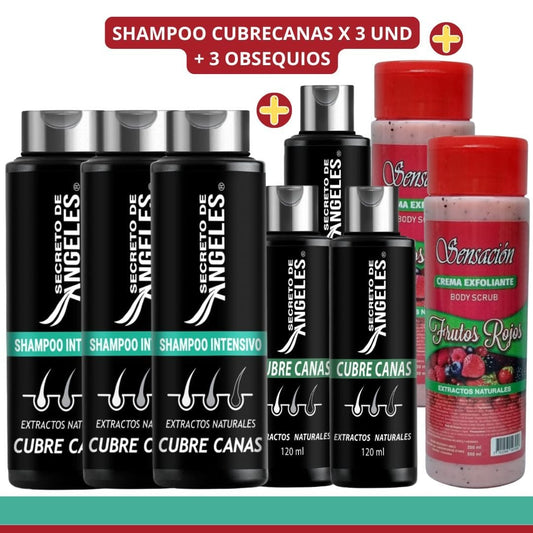 Shampoo Cubre Canas X3 Unidades + 3 Obsequios especiales 💥