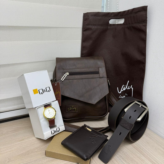 Combo Lancelot Vélez en Cuero + Obsequio Reloj Exclusivo ⌚👜