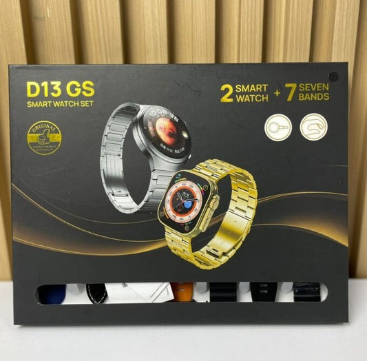 D13 GS Smart Watch Set – 2 Smartwatches Premium + 7 Correas Intercambiables 🔥